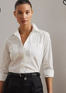 Lauren Ralph Lauren White Long Sleeve Top